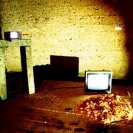Instalaltin shot of A Burning Church, Ohya Underground Quarry, Utsonomiya Japan, 1986.