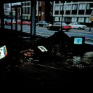 Installation shot of A Hole to China, In Transit: Festival of Canterbury, Canterbury UK, 1989.