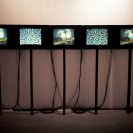 Installation shot of Night's High Noon, In Transit, Chisenhale Gallery, London, 1989.