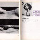 The catalogue entry, hand modified by Tim Burns, for his installation at Recent Australian Art, 1973.