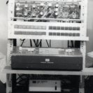 The rack with the video synthesiser used for the SPK recordings.