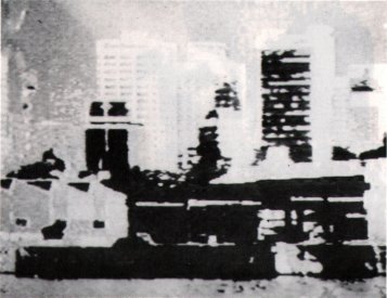 Catalogue image, from Video/Culture catalogue, for Debra Beattie: Expo Smexpo (1986).