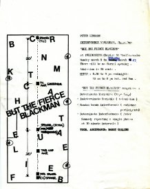 The room sheet for But the fierce blackman by Peter Kennedy