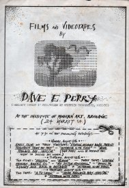 The flyer and program for David Perry's showing at the IMA, Brisbane, August, 1976