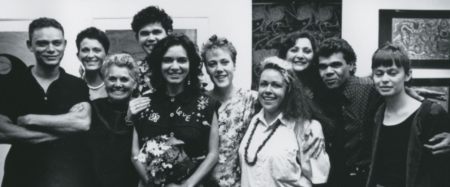 Founding members of Boomali were: Michael Riley, Bronwyn Bancroft, Jeffrey Samuels, Fiona Foley, Tracey Moffatt, Arone Meeks, Euphemia Bostock, Avril Quail, Brenda L Croft & Fernanda Martens. 